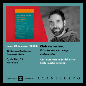 El lunes 22 de enero, Martín Sánchez participará en el club de lectura de su obra