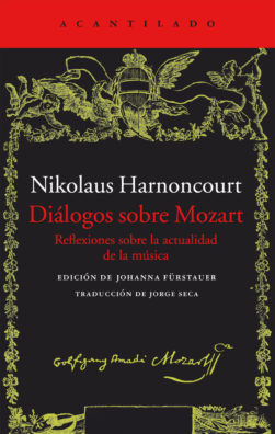 Cubierta del libro Diálogos sobre Mozart