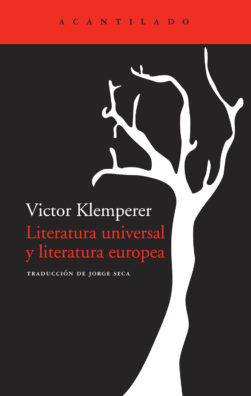 Cubierta del libro Literatura universal y literatura europea