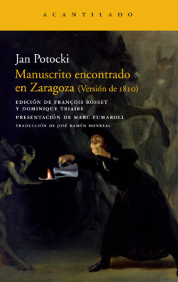 Cubierta del libro Manuscrito encontrado en Zaragoza (Versión de 1810)