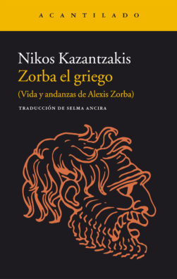 Cubierta del libro Zorba el griego